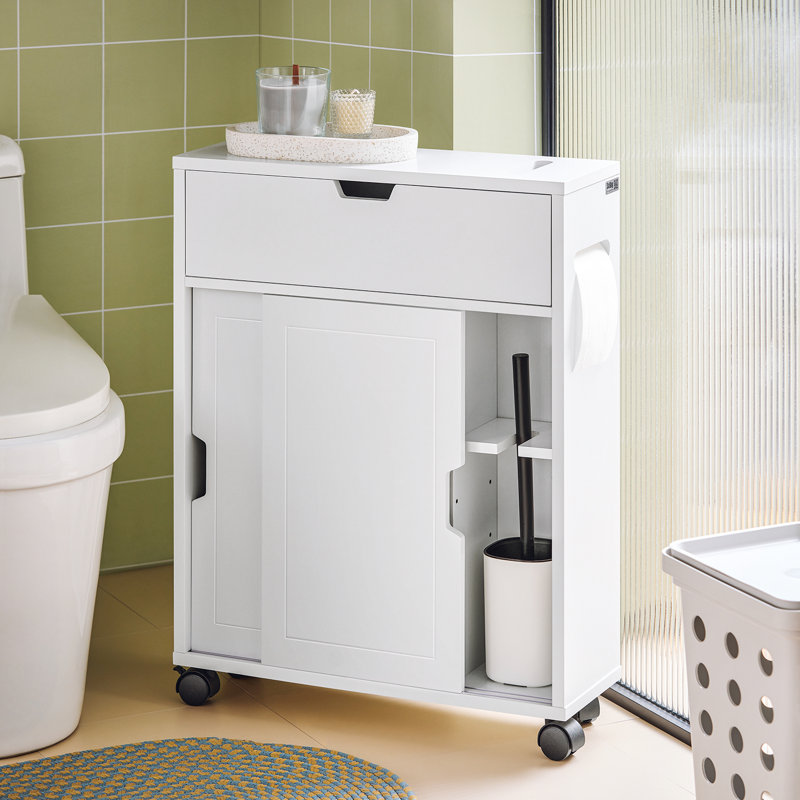 Latitude Run® Lashala Freestanding Bathroom Next to Toilet Storage Cabinet & Reviews | Wayfair
